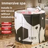 Folding Bath Bucket Adult Full Body Bath Tub Household Swimming for Children 70CM Quick-opening Bracket-free PVC Material 1