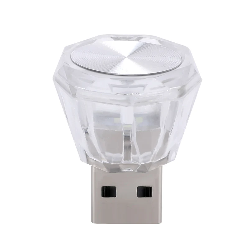 LED Car USB Atmosphere Lamp Wireless Flash Colorful Lights Auto Decoration Lighting Night Lights Computer Mobile Power Charging led light,night light,mini led light