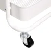 2-Tier Metal Kitchen/Utility Cart with Shelf, White 3