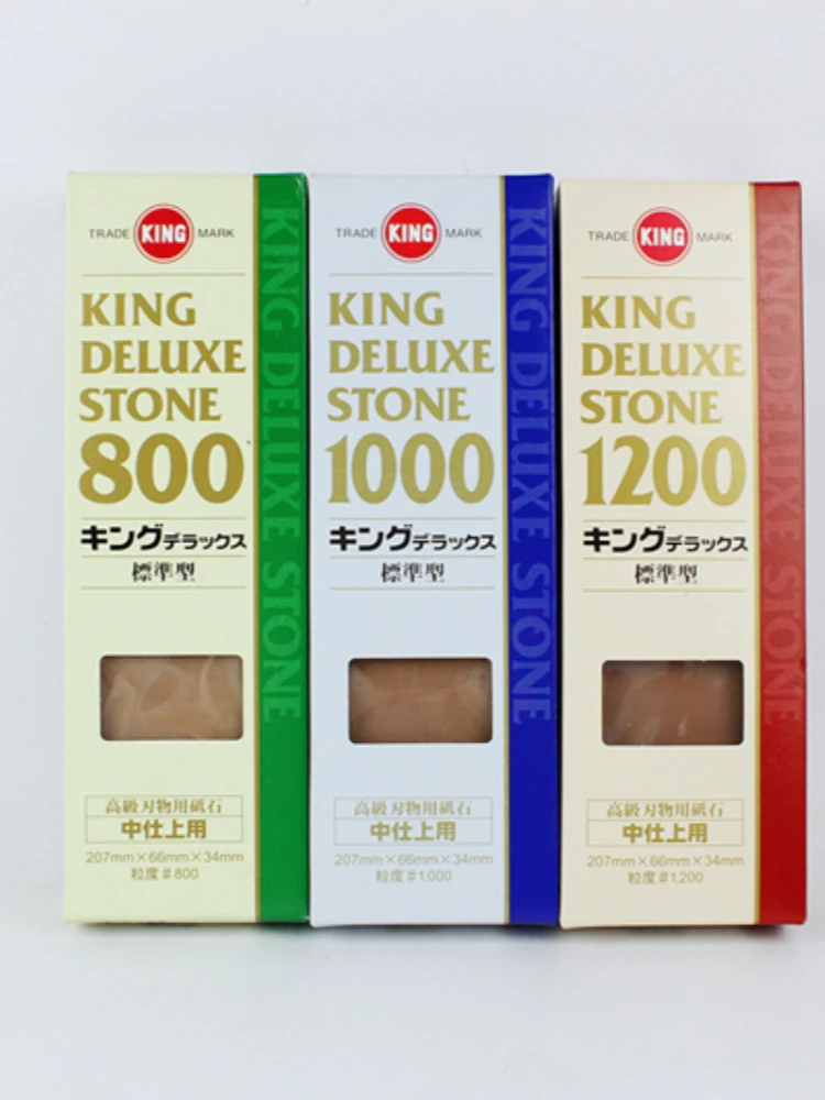 KING-Pierre à eau double face pour affûtage, pierre à aiguiser de luxe  japonaise, #250 et #1000, fabriquée au Japon