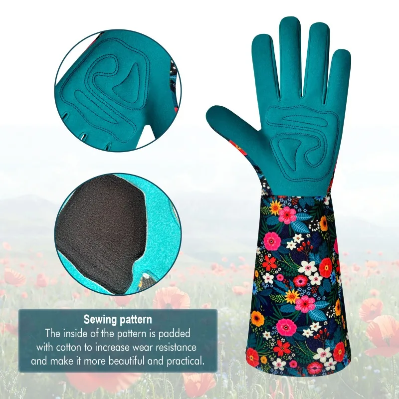 New Garden Gardening Gloves for Women's Courtyard Care Gloves Durable, Cut Resistant, and Puncture Resistant Long Arm Protection - 2