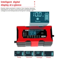 12V 10A Smart Car Battery Charger 14.6V 10A Electric Motorcycles Charger For Lifepo4 Lead Acid AGM GEL PB Lithium Battery Repair - Image 2