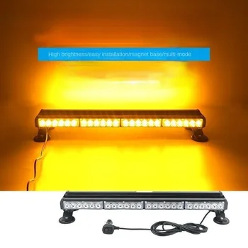 doppia faccia 4 sezioni luminose per auto fila lunga led forte lampada da soffitto magnetica spia luce stroboscopica universale 12V/24V