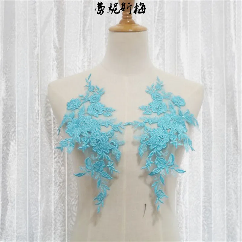 Elegant Floral Embroidery Lace Applique – 45 Colors Wedding Dress Trims