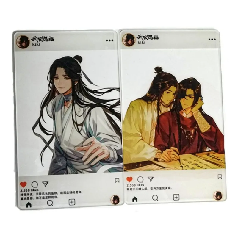 아크릴 투명 카드 천국 공식 축복 레이저 Lomo 카드 Xie Lian Hua Cheng 미니 엽서 사진 카드 팬 선물