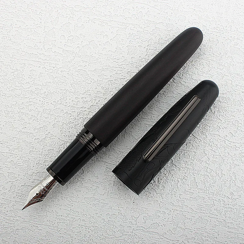 Jinhao 9056 Cattle Natural Wood Fountain Pen Handmade EF/F Nib Ink Pen with Converter School Office Supplies Stationary PK 9019 3