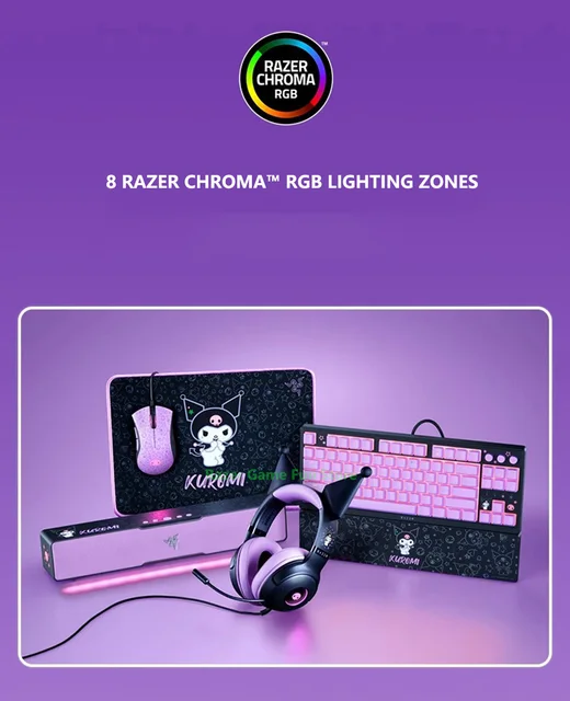 Razer クロミ ヘッドセット kuromi ヘッドホン 海外限定 マイク付き