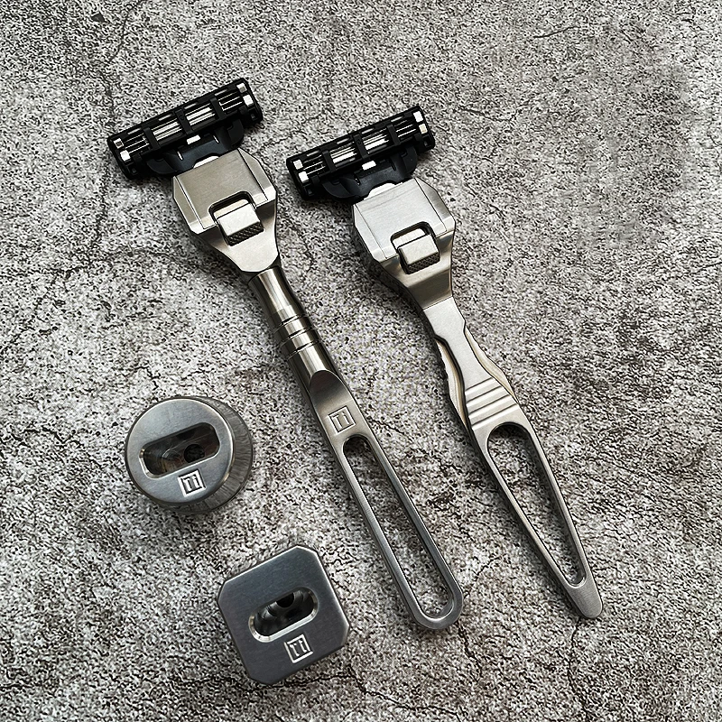 

EDC Titanium Alloy Shaver Shaving Razor For Men Shaving Personal Safety Razor Blades Shaver Present Gift