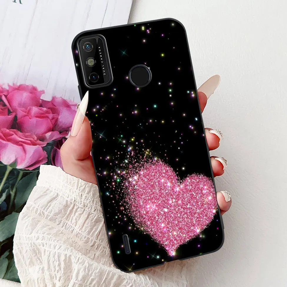 Silicone Cute Floral & Funny Painted Back Cover