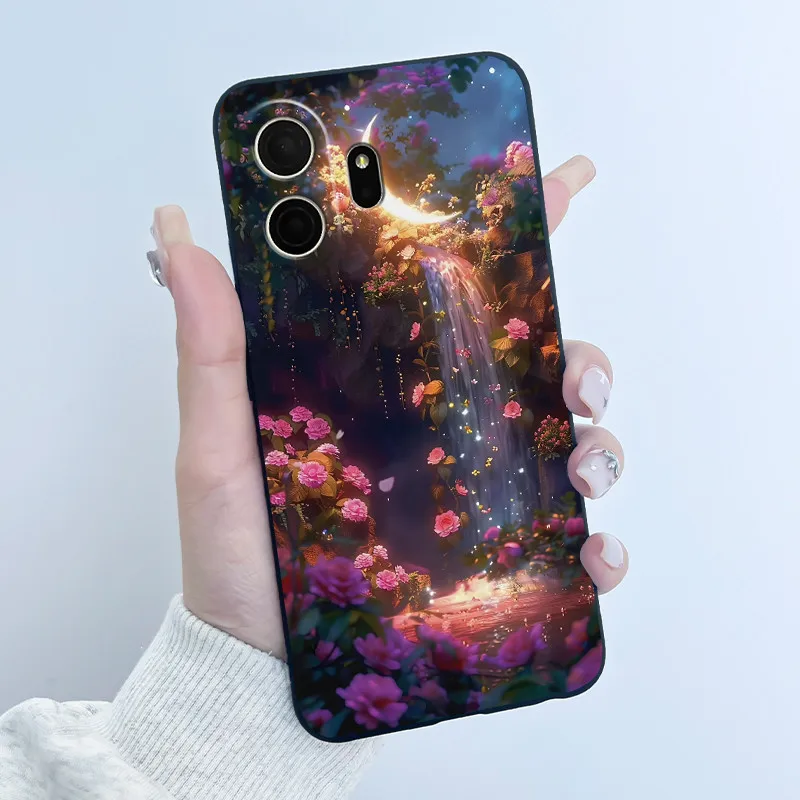 Luxury Cute Love Rabbit Soft Black TPU Silicone Phone Case Back Cover