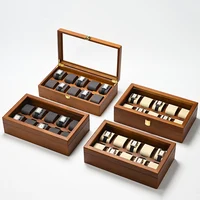 Oirlv 10 กริดกล่องนาฬิกากล่องเครื่องประดับไม้นาฬิกากรณีผู้ชายผู้หญิงนาฬิกากล่องเก็บนาฬิกาข้อมือกล่อง 3