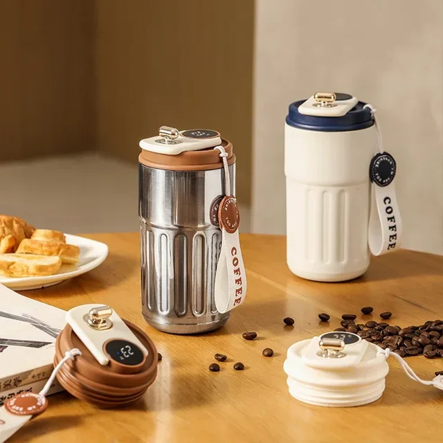 Tasse Thermos à café en acier inoxydable 316, élégante, best-seller, avec affichage intelligent de la température, tasse de voyage Portable 4