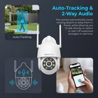 ARCCTV 1296P Wifi caméra de sécurité extérieure 24/7 HD enregistrement caméra de Surveillance couleur Vision nocturne suivi automatique Audio bidirectionnel 6