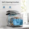 Countertop Ice Maker Machine, with Handle, 27lbs/24Hrs, 6Mins/9 Pcs ice Cubes, Countertop, Self-Cleaning with Ice Basket/Scoop 3