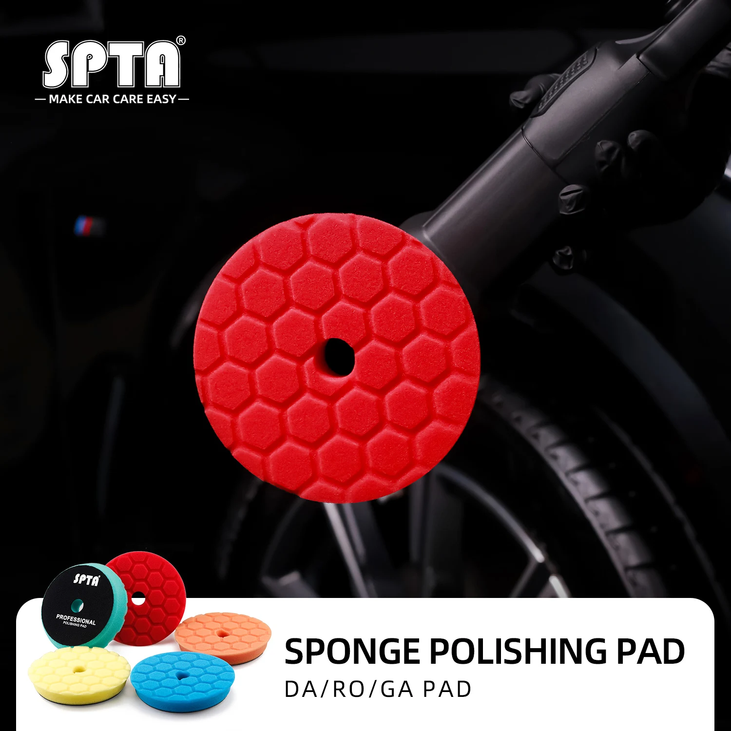 Car Polishing Pad 1PC 3"(80mm)/5"(125mm)/6"(150mm) Hex-Logic Foam Pads for DA/RO/GA Polisher