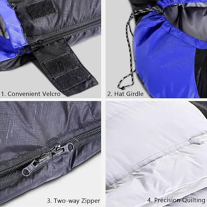 Heated Sleeping Bag with 20,000 mAh Power Bank, USB Powered, Lightweight Sleeping Bag, Waterproof, Warm Blanket Bag