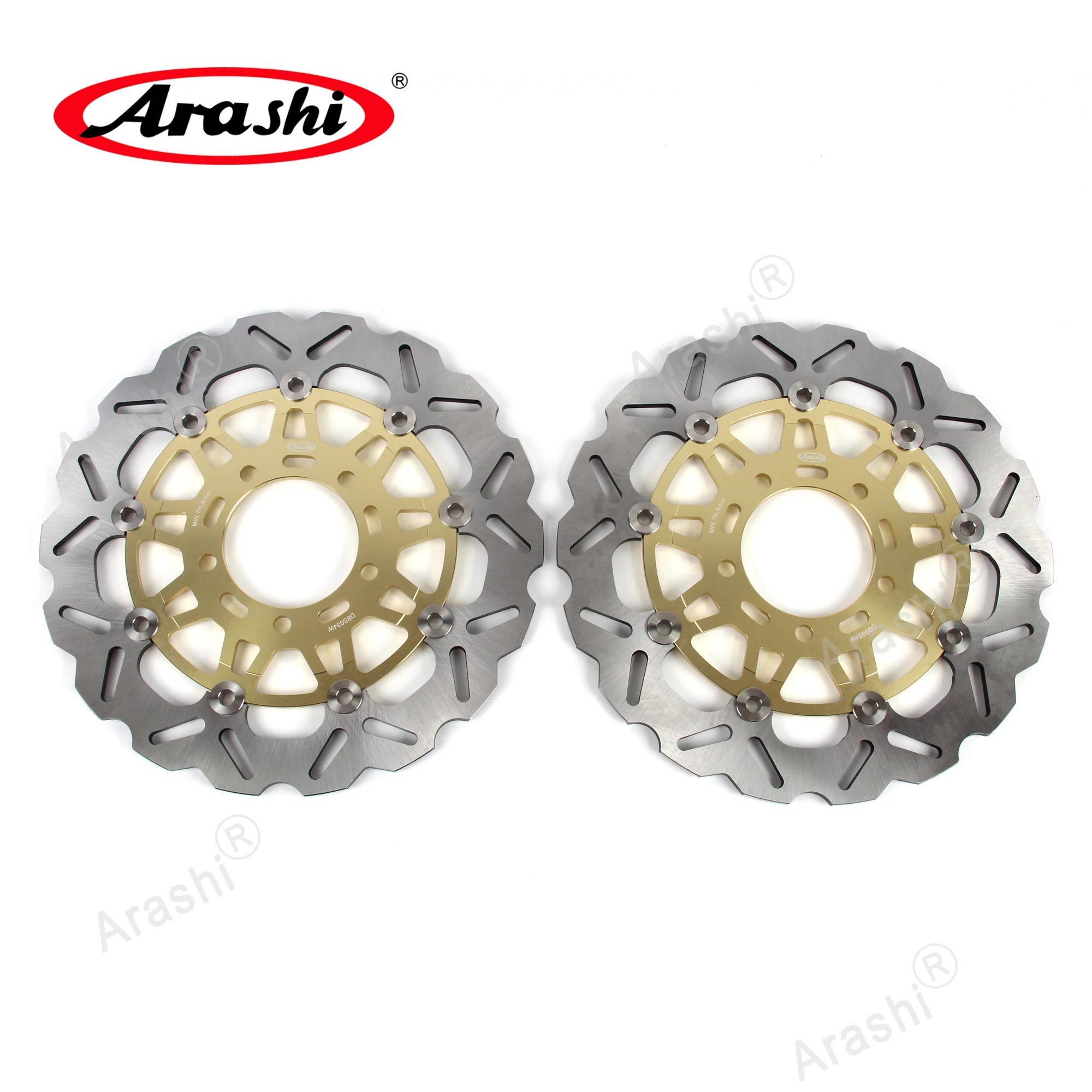 Arashi For KAWASAKI VERSYS 650 2007-2014 / ER6F / ER6N 2006-2015 CNC Floating Front Rear Brake Rotors Disc ER-6N ER-6F 2007 2008