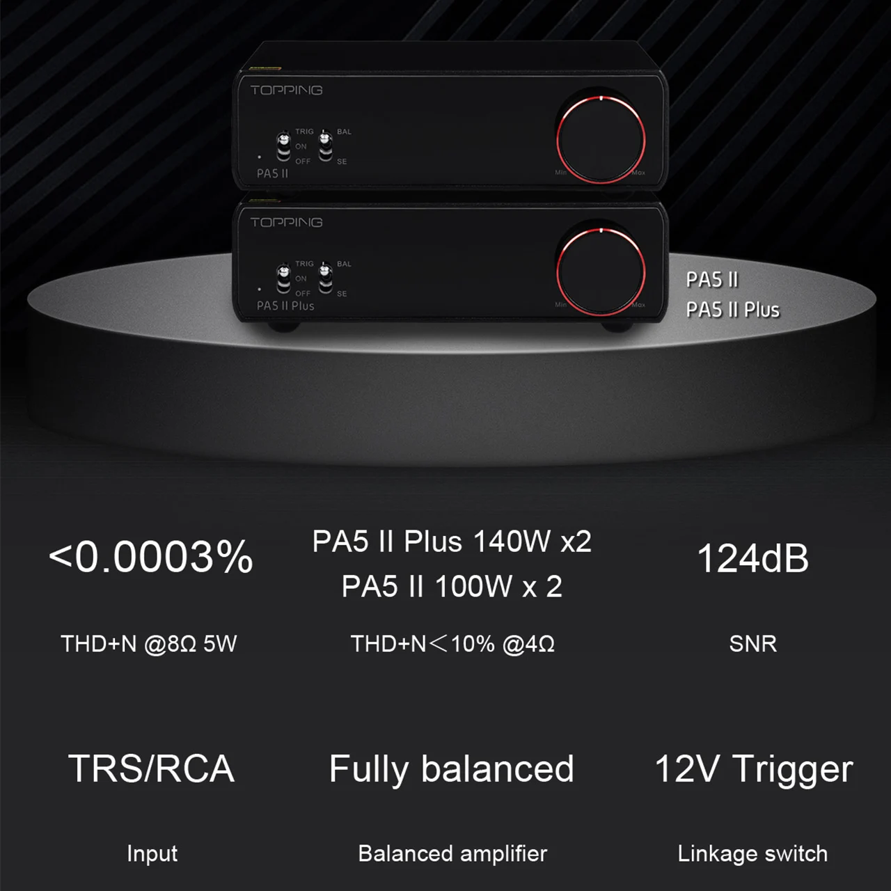 Audio amplifier board,headphone amplifier,portable dac amplifier,audio amp adapter,stereo amplifier TOPPING PA5 II Series PA5 II Plus Destop Amplifier Fully Balanced Power Amplifier with TRS/RCA Input