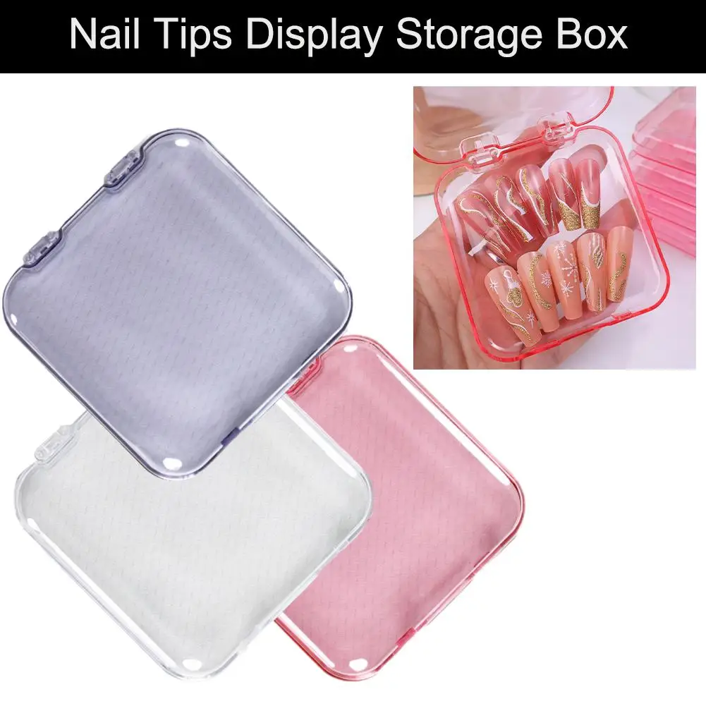 

Nail Tips Display Storage Box Press On Nails Organizer Packaging Fake Case Nail Tips Holder Box Clear Packaging Showing Y5Z8