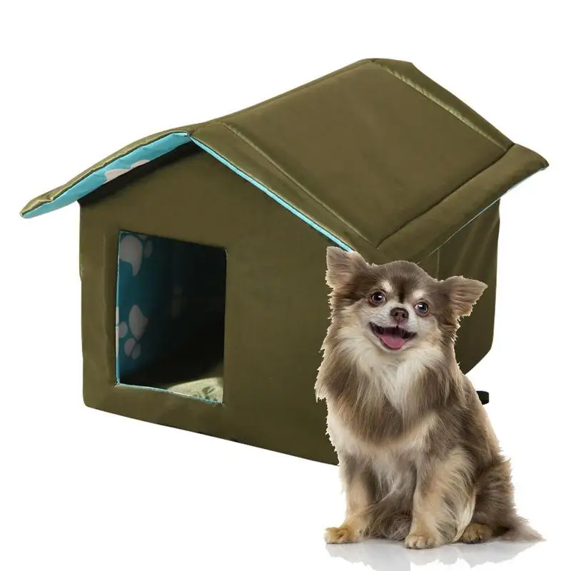 Feral Cat House Outdoor Collapsible Warm Cat House For Winter Cat Tent
