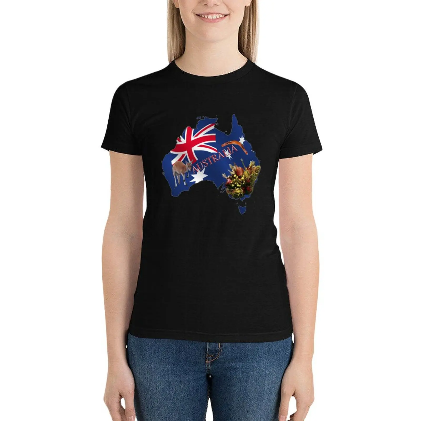 

Australiana Tshirt T-Shirt tees vintage clothes hippie clothes oversized Women clothing