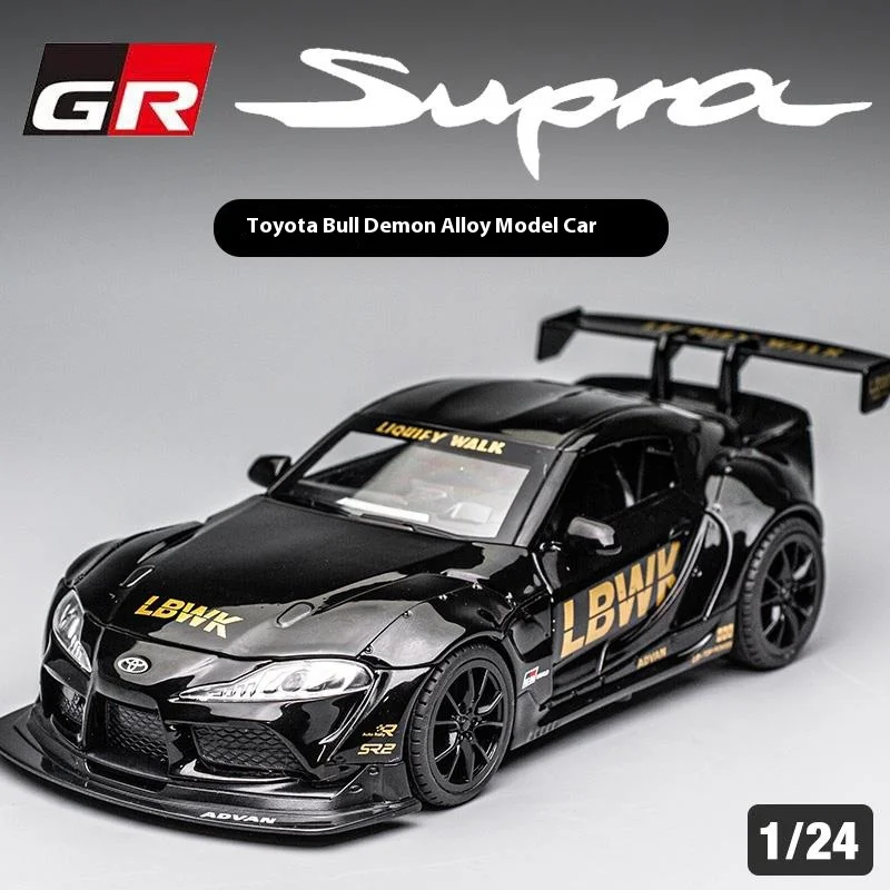 ミニカー Toyota supra 1:22 1:22 Toyota SUPRA Racing Car Model Alloy Diecasts & Toy