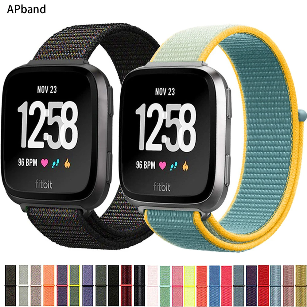 Nylon Strap for Fitbit Versa 3 band Smart watch replacment Watchband Sport Loop Correa Bracelet