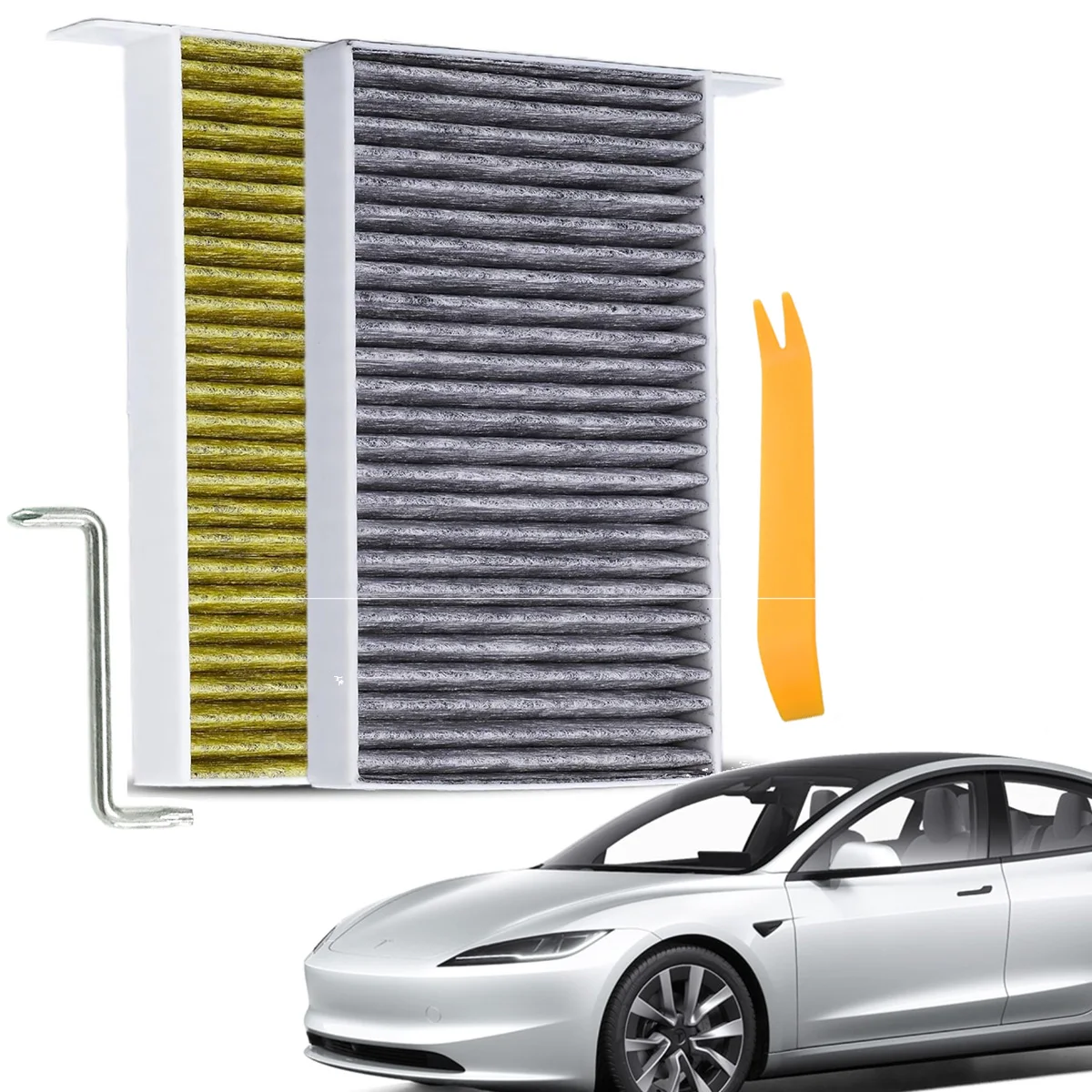(-A) Filtro de Aire de Cabina HVAC con Carbón Activado Avanzado, Puede Reemplazar el del Tesla Model ), Model Y (2020-2026)