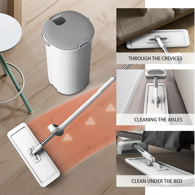 Hands-Free Squeeze Mop with Pads 2