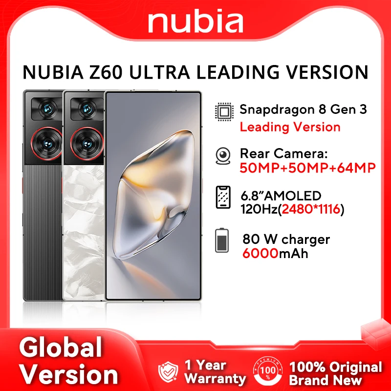 Global Version Nubia Z60 Ultra Leading Version NX721J Snapdragon 8