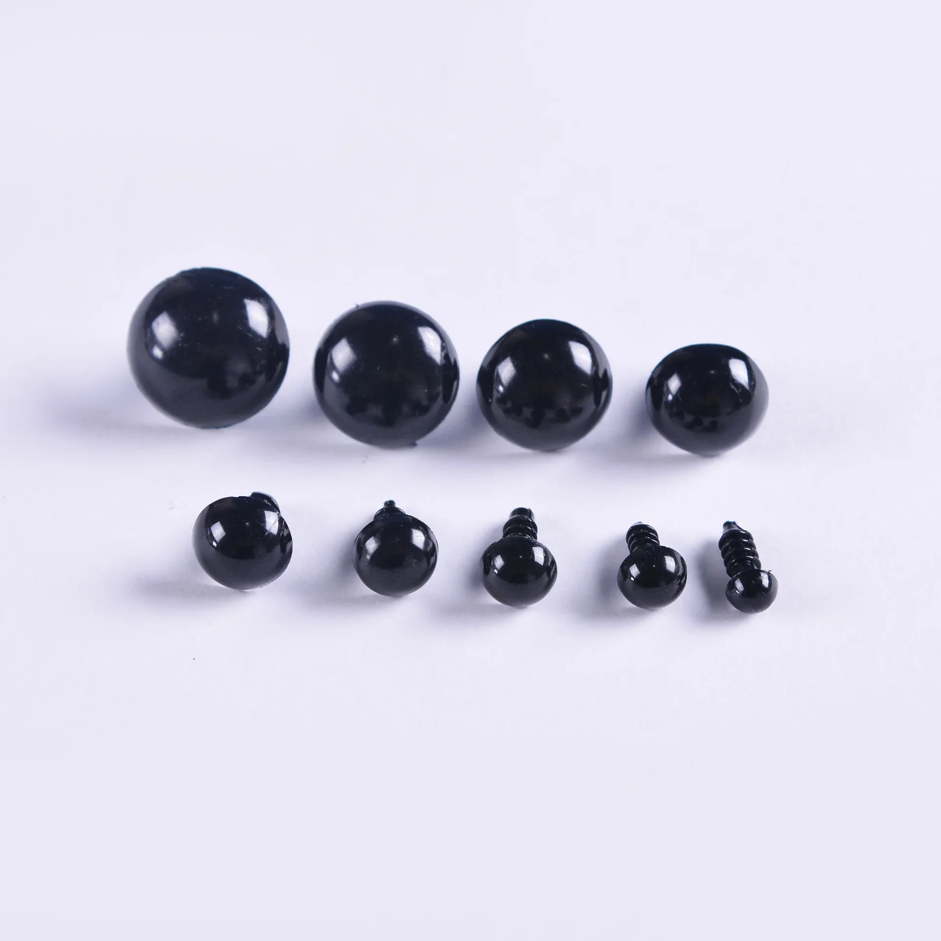 20/50pcs 5-20mm Eyeball Nose Doll Accessories Black Plastic Plush