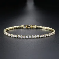 Fashion 2.5mm Zirconia Tennis Bracelet for Women Crystal Charm Designer Tennis Thin Chain Bracelet on Hand Wedding Jewelry KC128 1