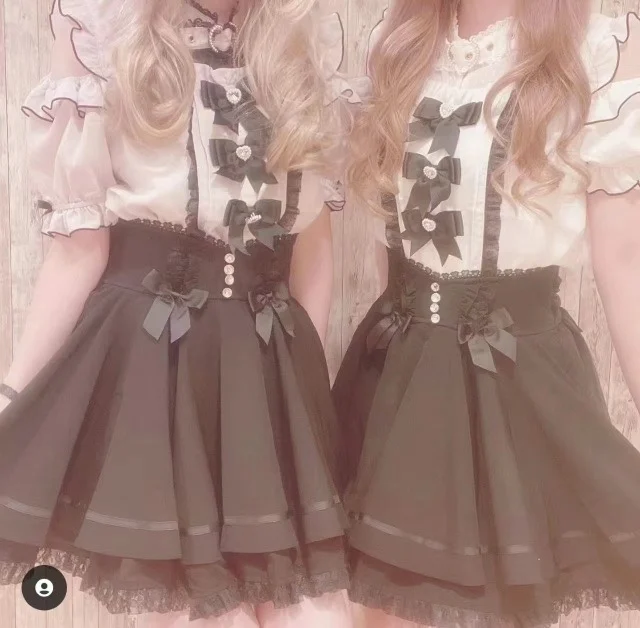 LIZLISA ラインストーンレースプリントボウスカート Lizlisa-ラインストーンレースプリントボウスカート、ハイ