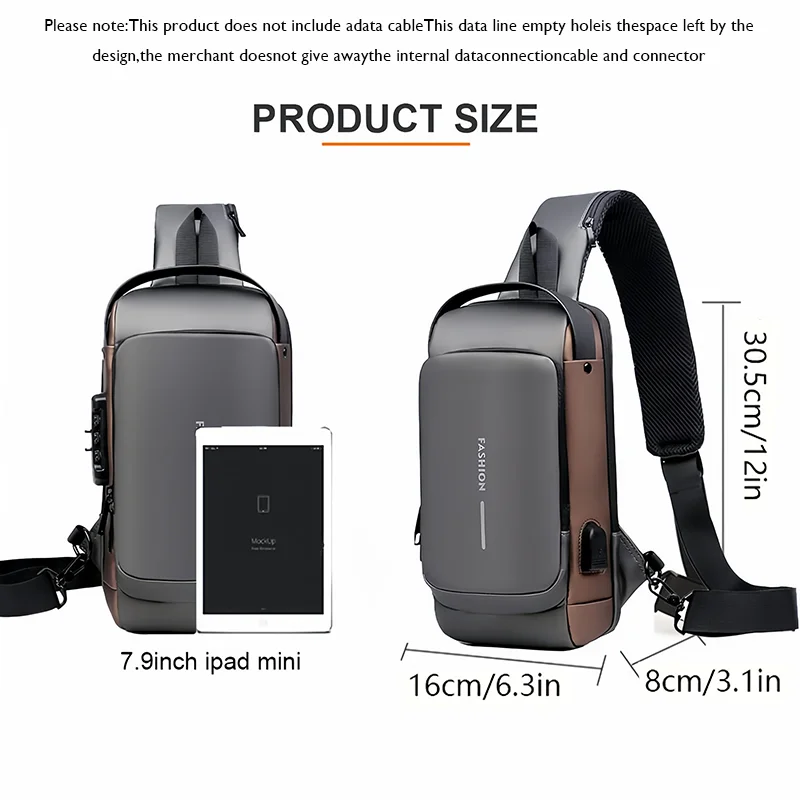 حقيبة صدر مضادة للسرقة للرجال، دراجة نارية عصرية و...