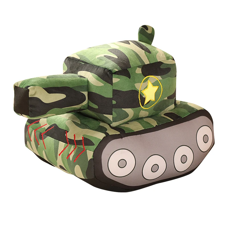 New  creative Tank Car Plush Dolls Simulation Peluche Toys Novelty Plush Toys Stuffed Soft Pillow   Birthday Gift For Boys Kids 6