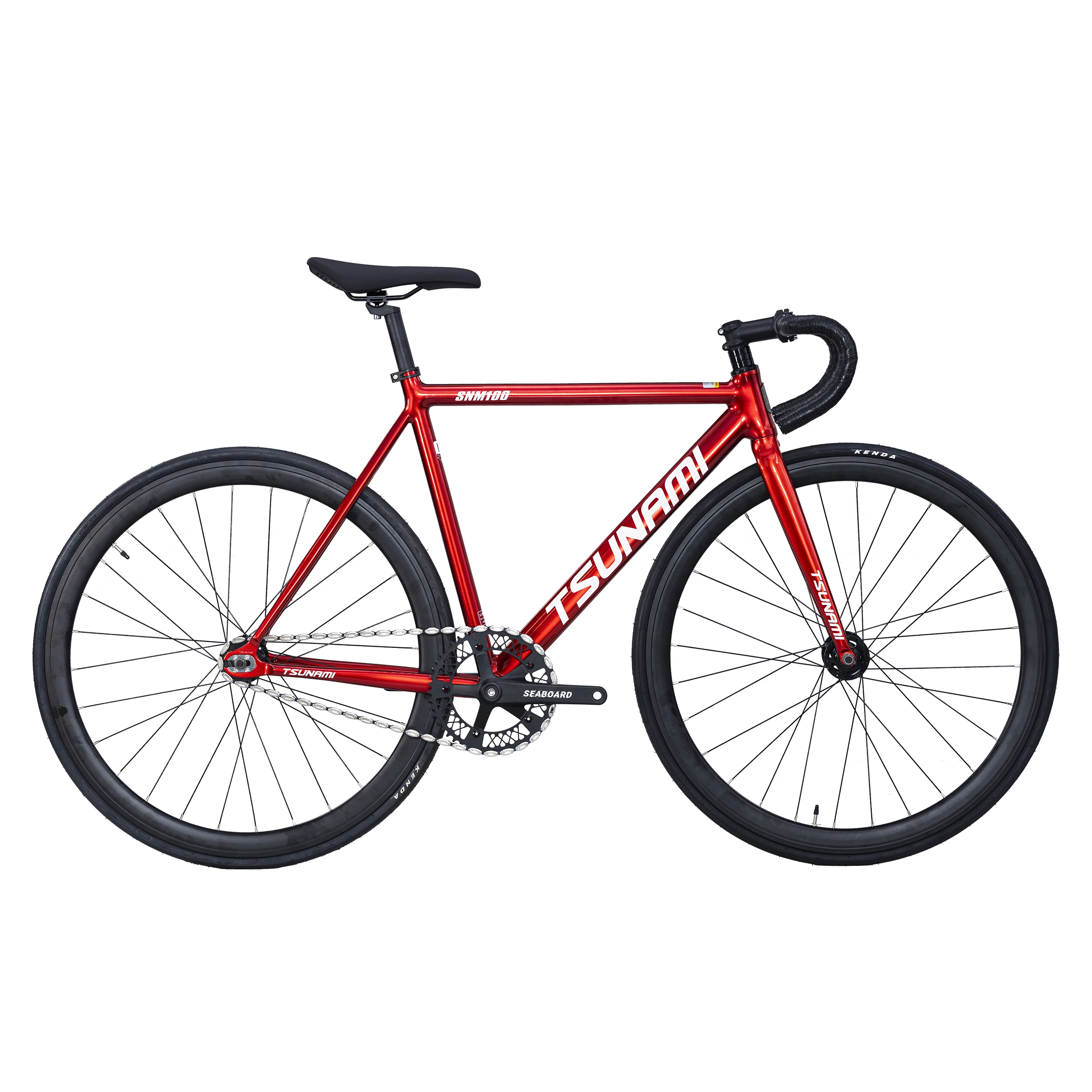 TSUNAMI – cadre en alliage d'aluminium pour vélo à pignon fixe SNM100, pièces de vélo Fixie à vitesse unique personnalisables avec frein en V avant