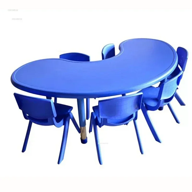 Plastic Children Tables Children Furniture Home Writing Tables Eating Lift Table Kindergarten Early Education Game Desk