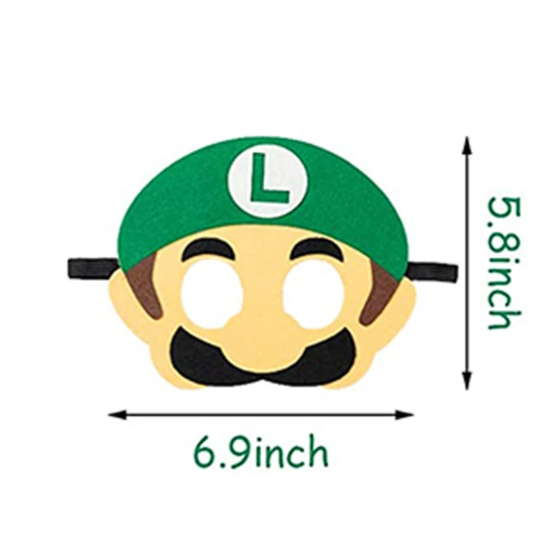 4 MASCARAS DE MARIO LUIGI YOSI Y PEACH COLOREAR Y RECORTAR