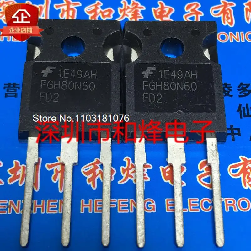

FGH80N60FD2 j TO-247 600V 80A новый оригинальный чип питания со склада