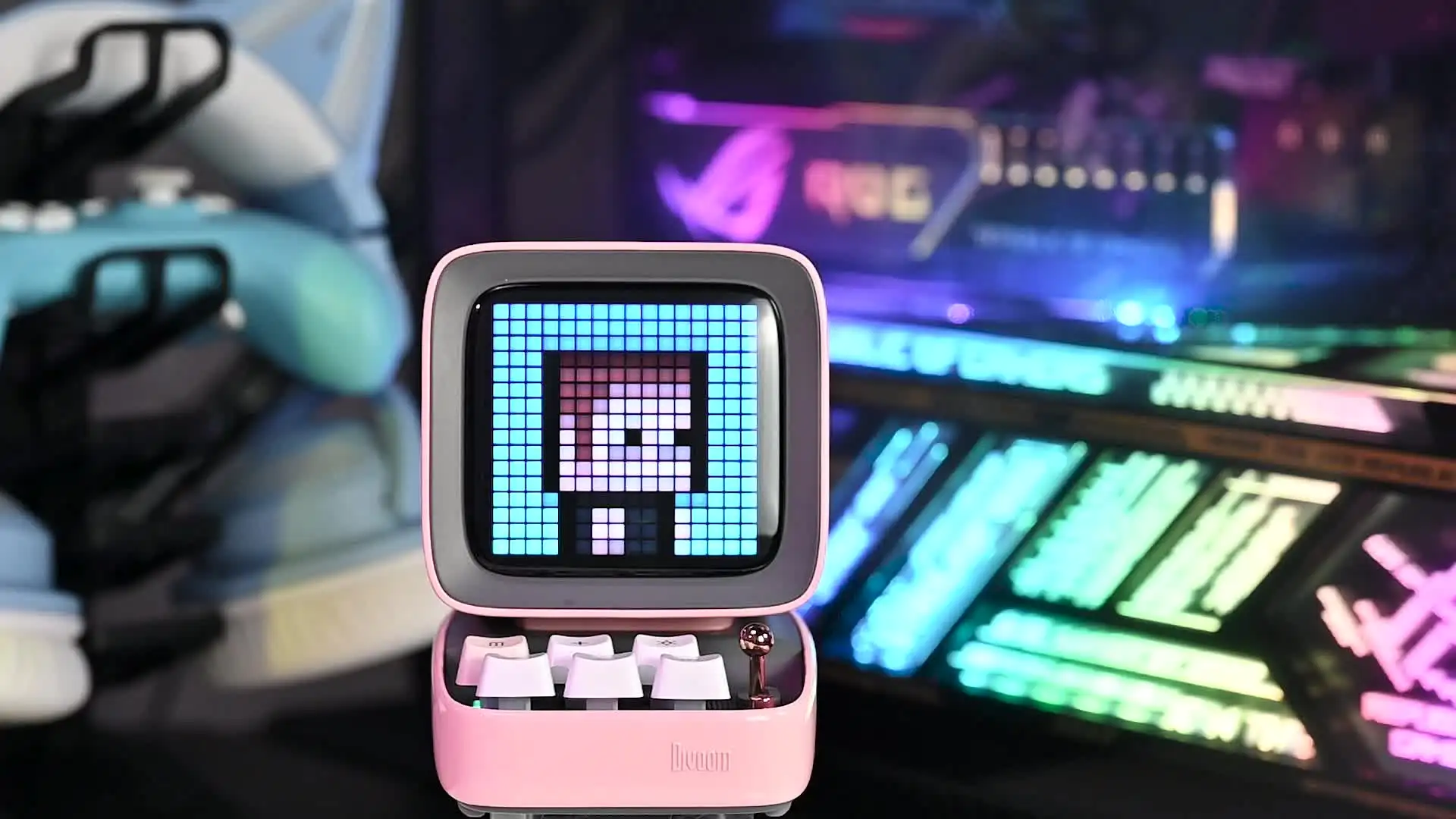 Divoom-ditoo-proデスクトップ目覚まし時計,Bluetooth,子供向け,レトロ