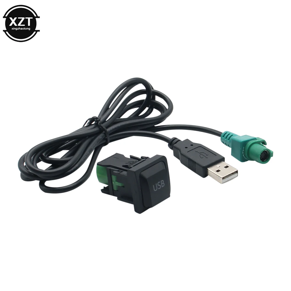 Adapter Converter Cable 12V Car Radio USB Switch Panel USB Cable Adapter Audio Device for Volkswagen Touran Passat for Skoda Octavia Alpine Pioneer