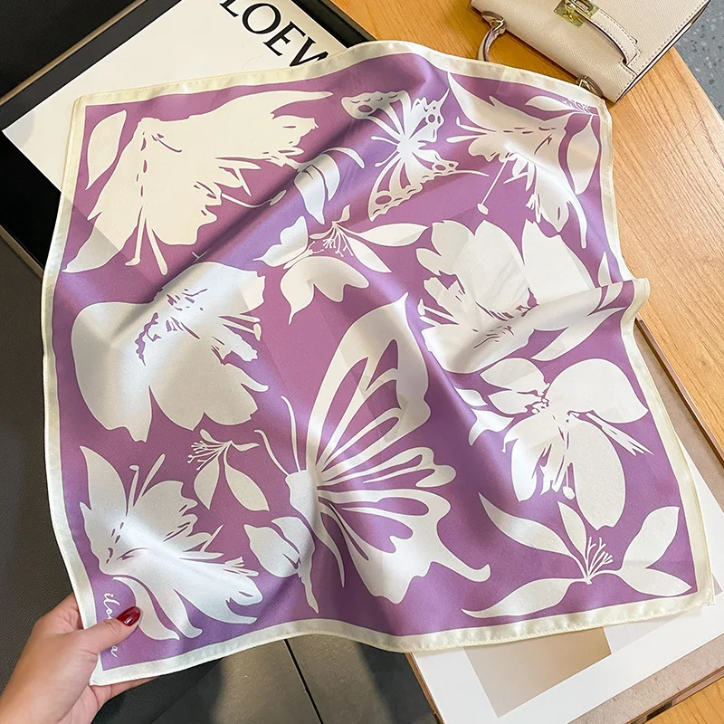 Decorative 100% Real Silk Scarf 53cm Square