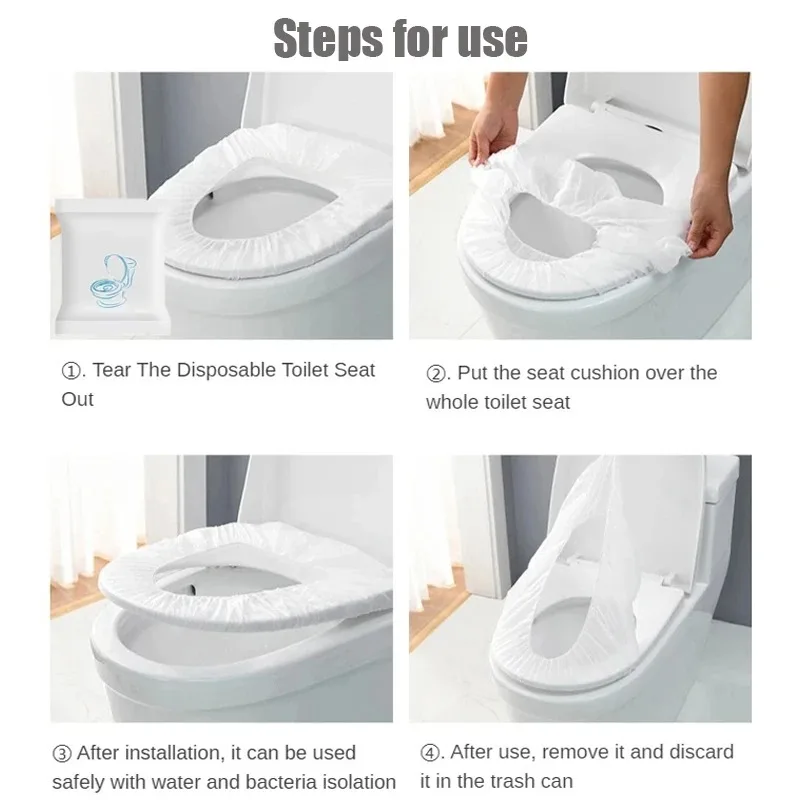 Disposable Toilet Seat Cover Waterproof Non-woven Travel Hotel Bathroom Protective Cover Independent Packagingr Seat Cushion