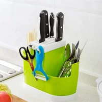Knife Holder Multi-purpose Tableware Draining Rack Kitchen Cutlery Storage Cylinder Storage Box Storage Rack Shelf For Knives 1