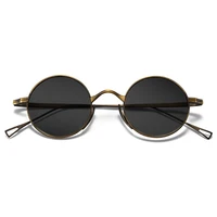 Lunettes de soleil ultra légères en titane pur pour myopie, Vintage, petite monture ronde, pour femmes, rétro, marque de luxe 4
