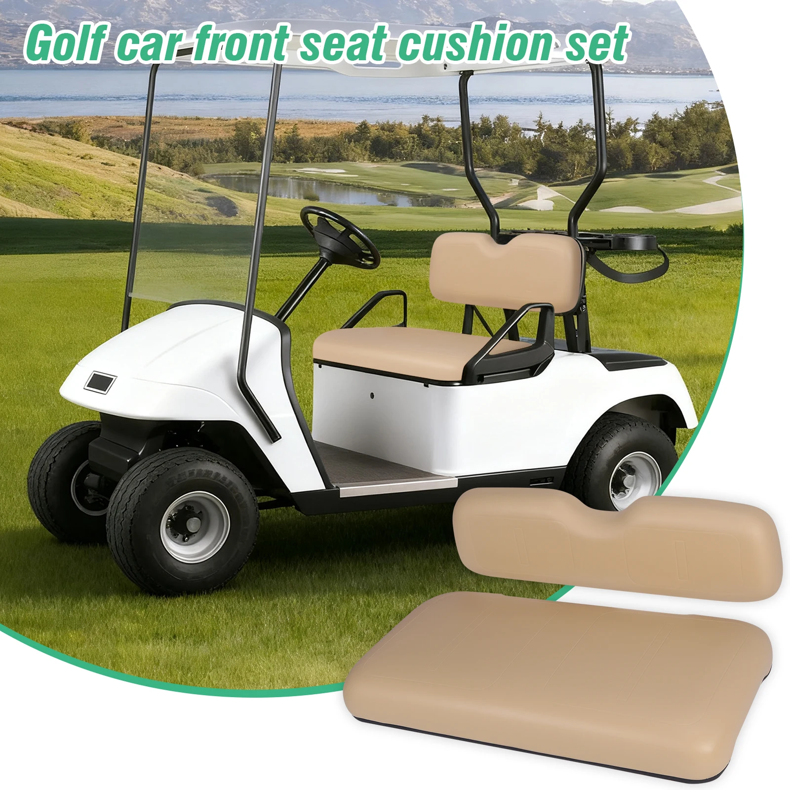 Golf Cart Rear Flip Seat Cushions PU Leather