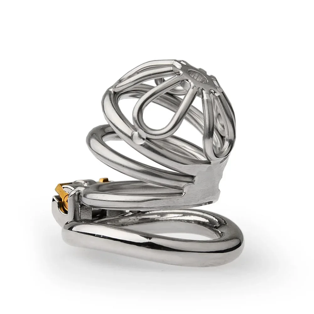 Chastity Cage Zinc Alloy Metal Cock Cage Curve Ring Chastiy Belt Men Erotic Bondage BDSM Sex Toy Anti Cheat Erotic Urethral Lock penis chastity cage chastity lock sex toy