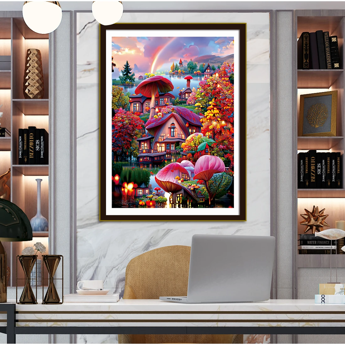Dream Cottage Cross Stitch DIY Kits 11CT 9CT Cotton Thread Printed Embroidery Home Decorative Painting Needlework Pack Set