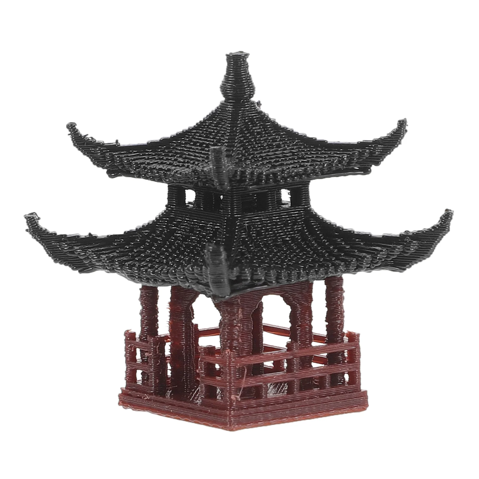 

Mini Pagoda Statue Fairy Garden Gazebo Pavilion Hexagon Asian Exotic Environments Flower Vase Aquarium Dollhouse Gazebo For