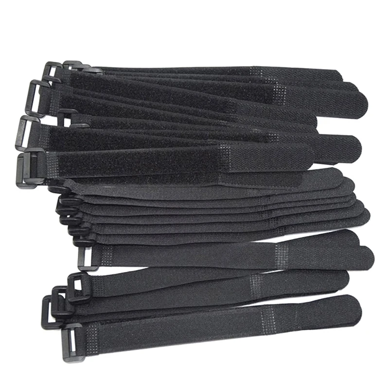 Reusable Fastening Bike Tie 10Pcs 2*20cm Loop Durable Multil Purpose Self-adhesive Strap Cable Ties Adjustable